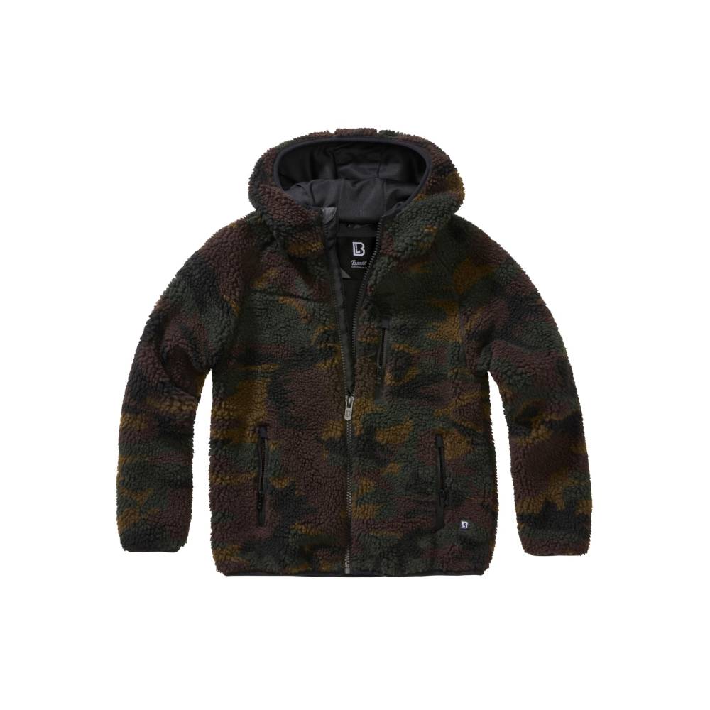 Brandit - Teddyfleece Hood Veste enfant - Vert